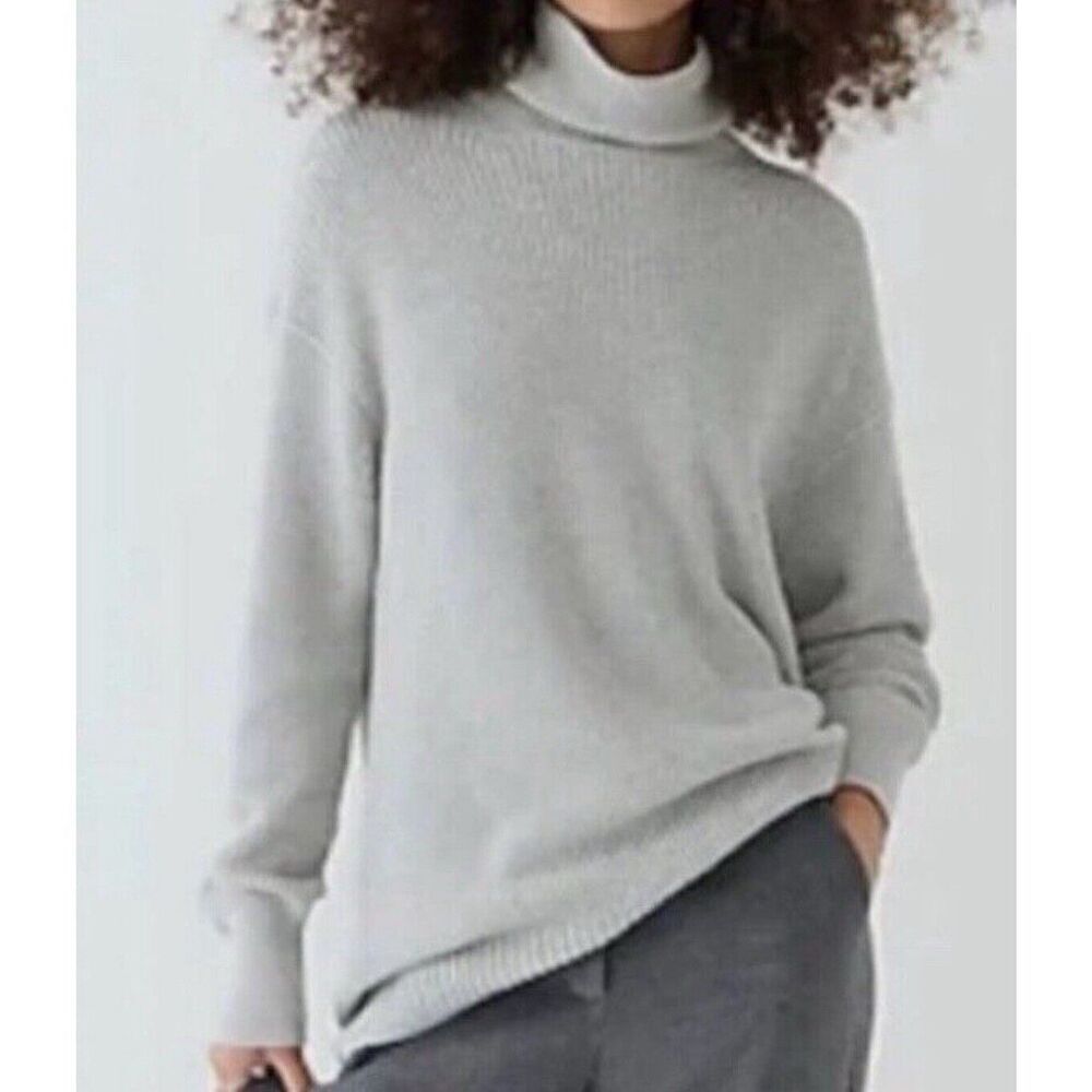 J. Crew Light Gray Turtleneck Sweater